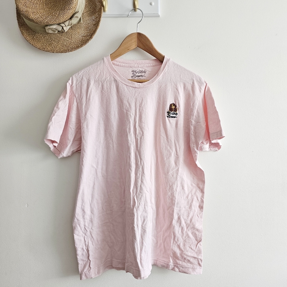 Britney Spears Embroidered Cotton Light Pink Unisex Y2K Fun T-shirt Size Large